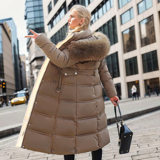 Brown Belted Long Puffer Coat — product image 2