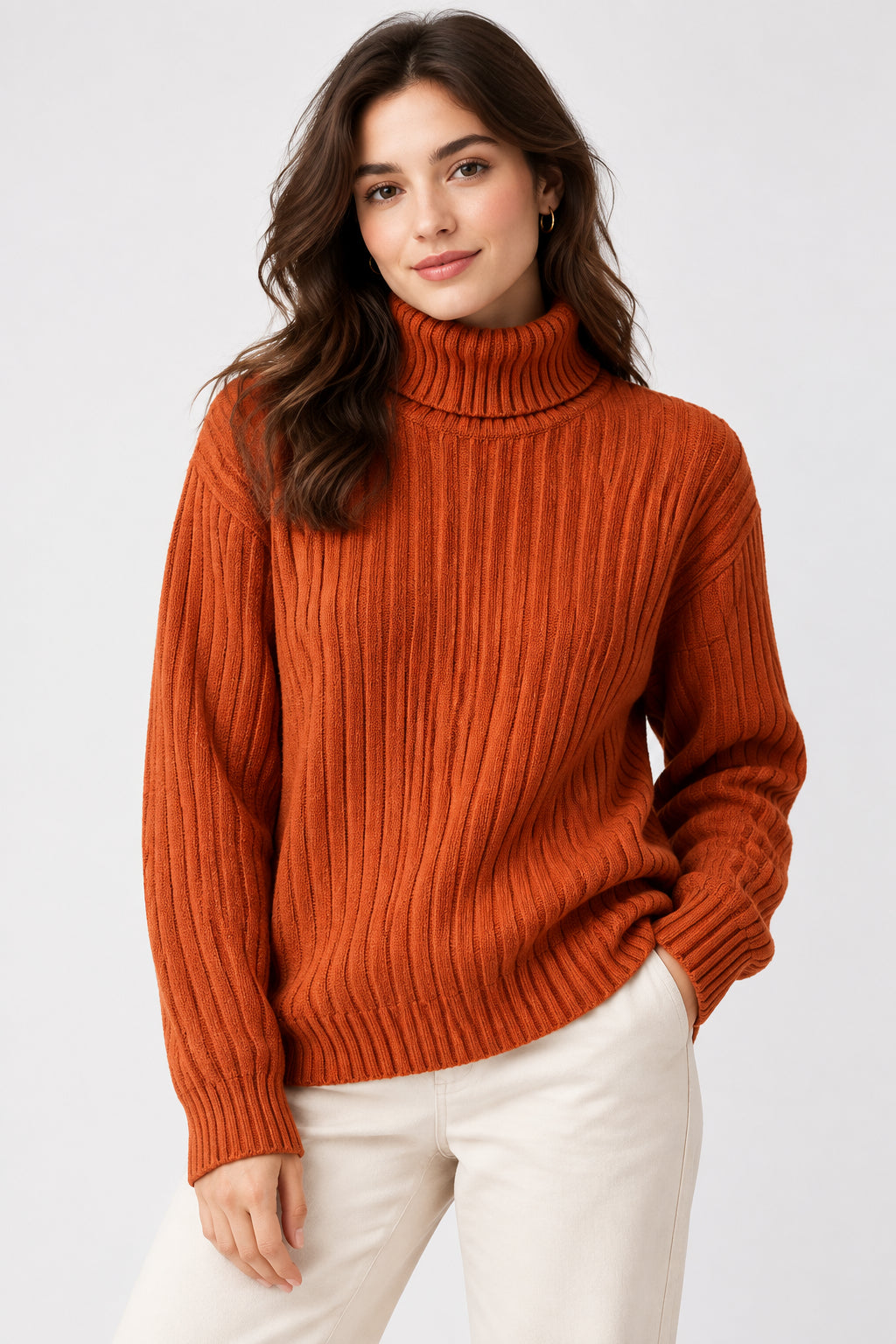 Refined Striped Turtleneck Sweater — product image 4