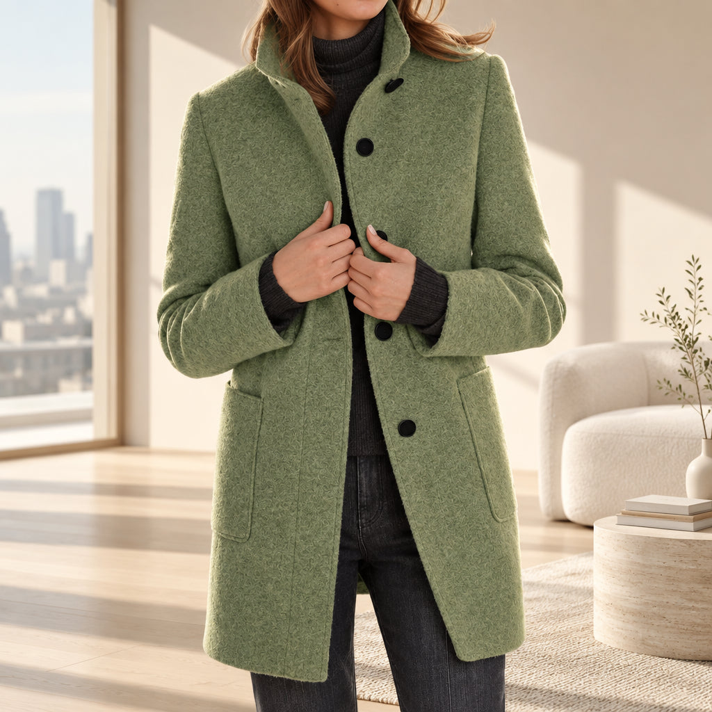 Stand-Collar Tailored Winter Coat — product image 5