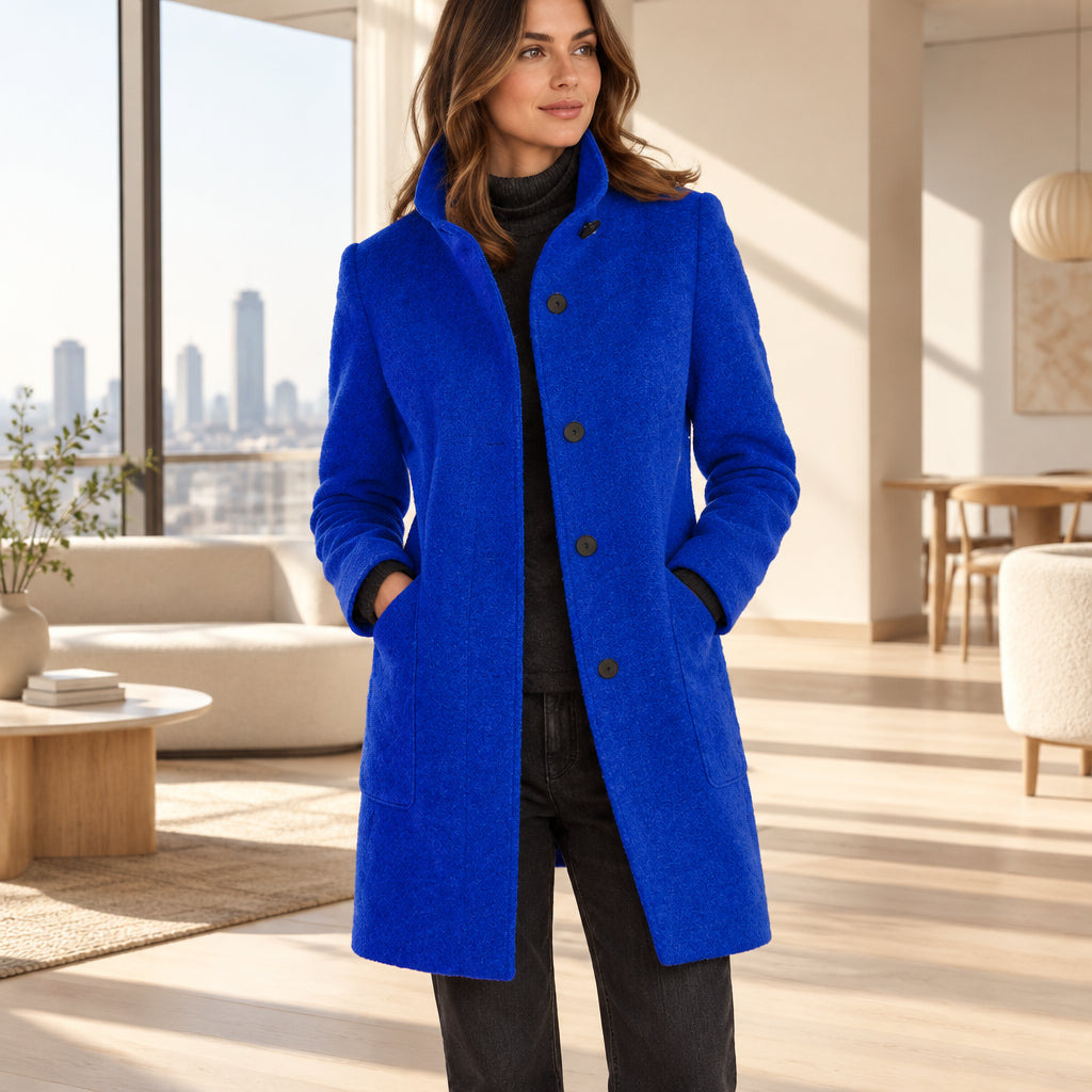 Stand-Collar Tailored Winter Coat — product image 4