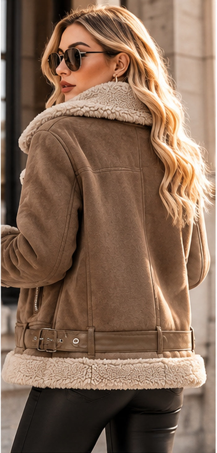 Brown Winter Jacket — back view