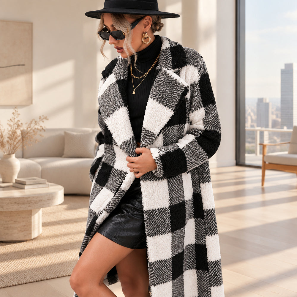 Checked Winter Coat
